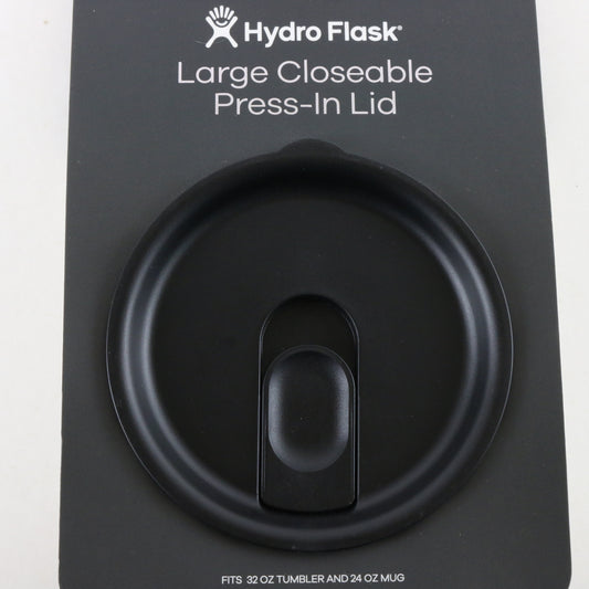 Hydro Flask Black Large Closeable Press-in Water Bottle Lid Outdoor Accessories