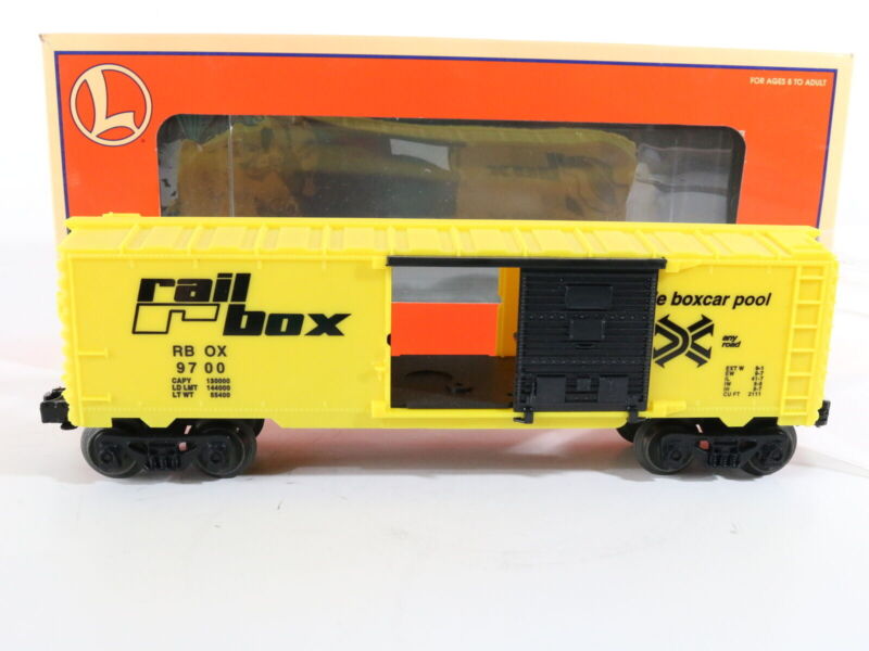 Railbox RBOX 9700 Starter Single Door Boxcar Yellow Lionel O 6-26240