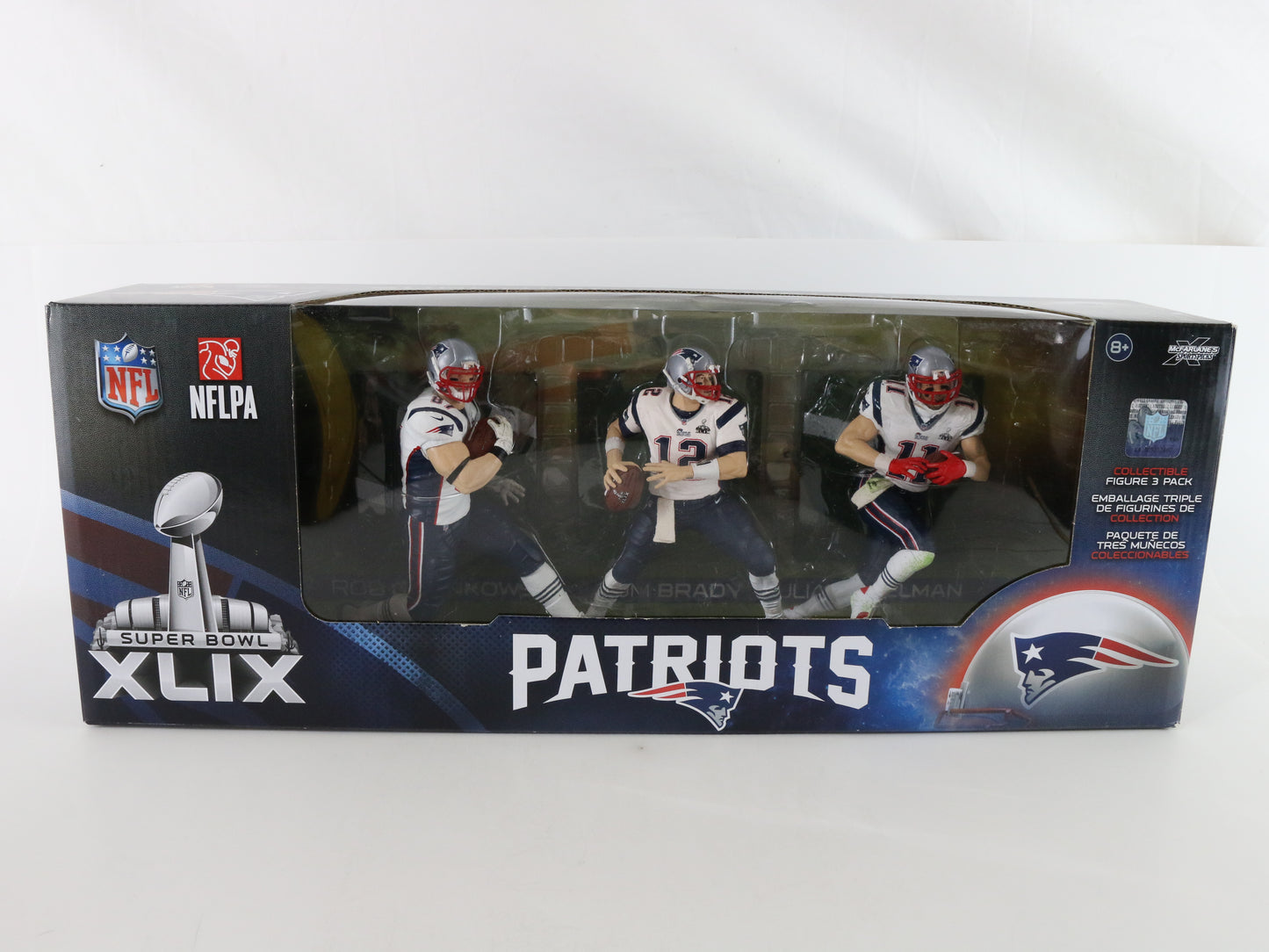 Patriots Super Bowl 49 XLIX Champions NFL Tom Brady Edelman Gronkowski Mcfarlane