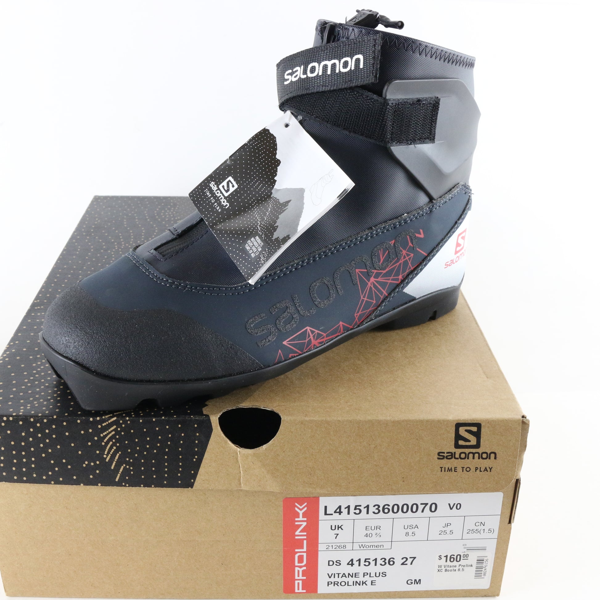 Salomon Vitane Plus Prolink E Womens Warm Cross Country Ski Boots Size 8.5 USA