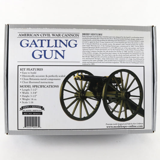 Gatling Gun American Civil War Cannon Model Shipways 1:16 MS4010 Brass Metal