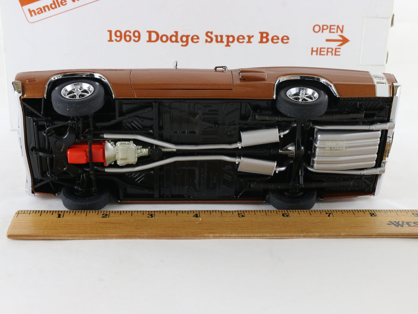 1969 Dodge Super Bee Hardtop Copper Poly Brown Danbury Mint 1:24 Diecast Model