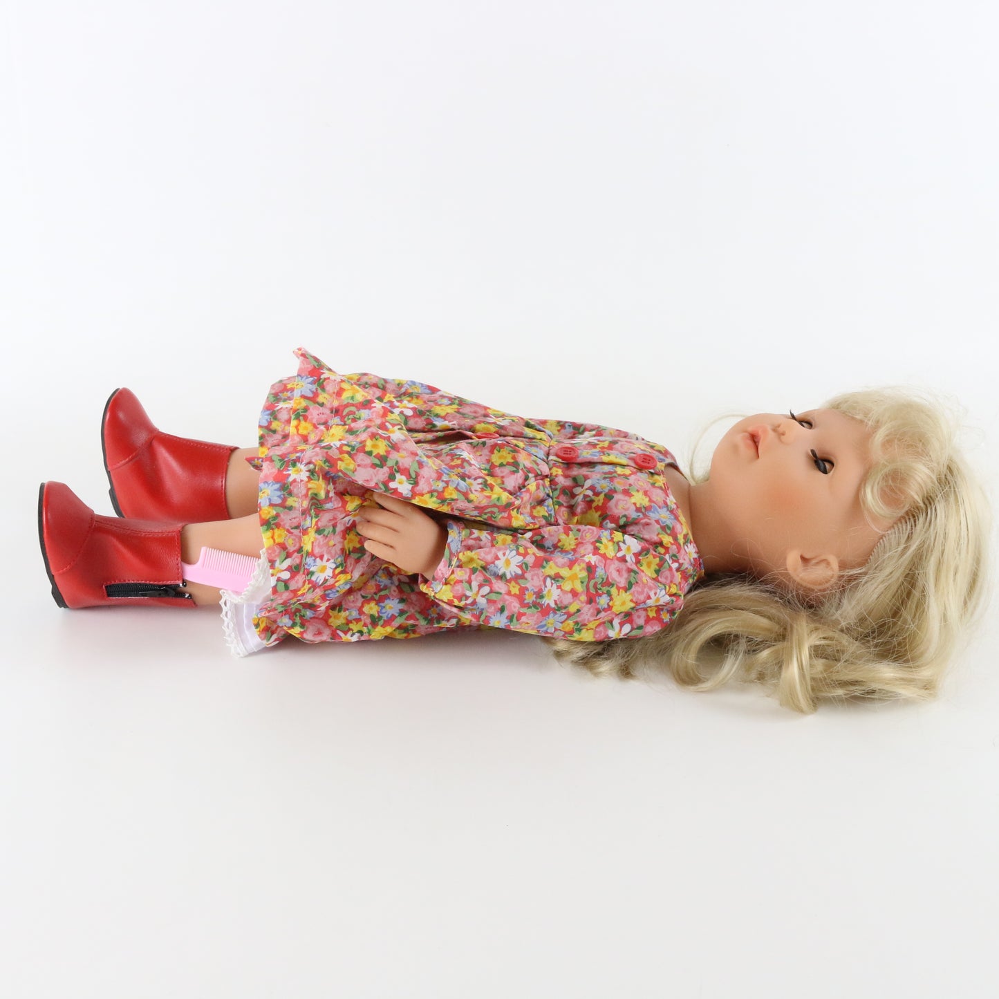 Max Zapf Creations Sleepy Eyed Large 17" Vinyl Doll W/ Flower Dress