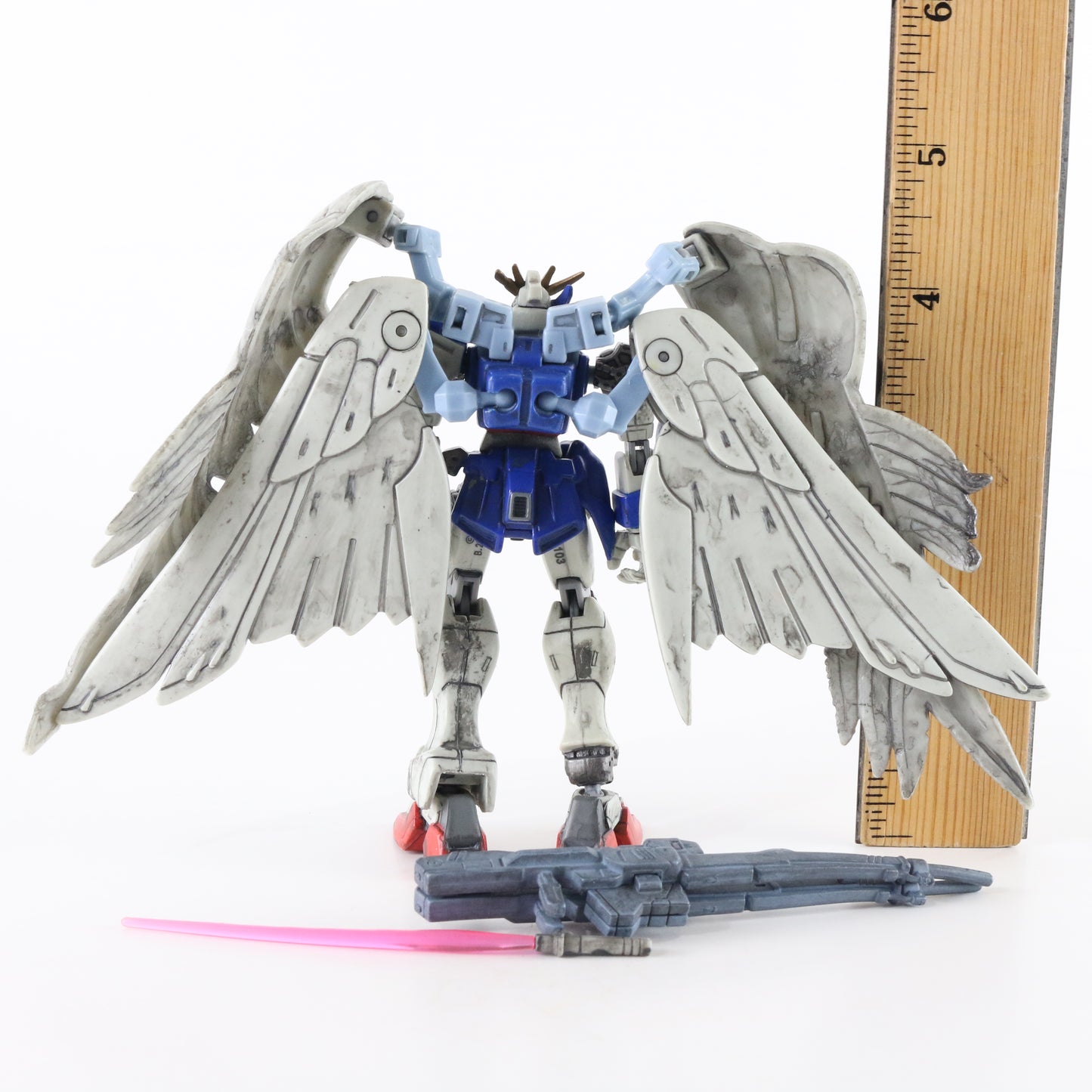 Gundam MSIA Battle Scarred Zero Custom Wing Mobile Suit Bandai Figure 4.5"