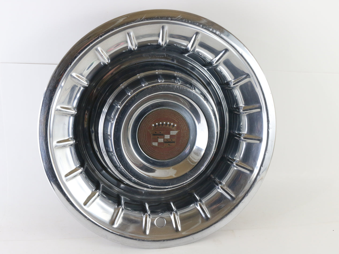 Lot Of 2 Vintage 1956 Cadillac Metal Wheel Hubcaps 16"