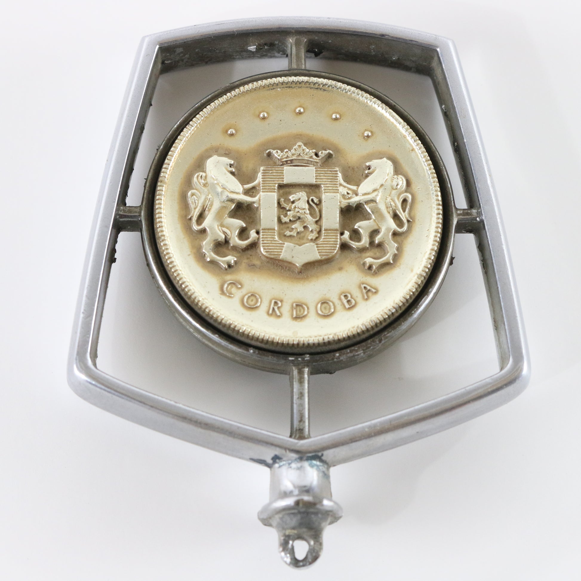 Vintage 1970s Chrysler Cordoba Hood Emblem Ornament with Lions