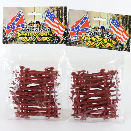 Lot Of 2 American Civil War Fence Sections Plastic Toy Soldier Accessories 6362