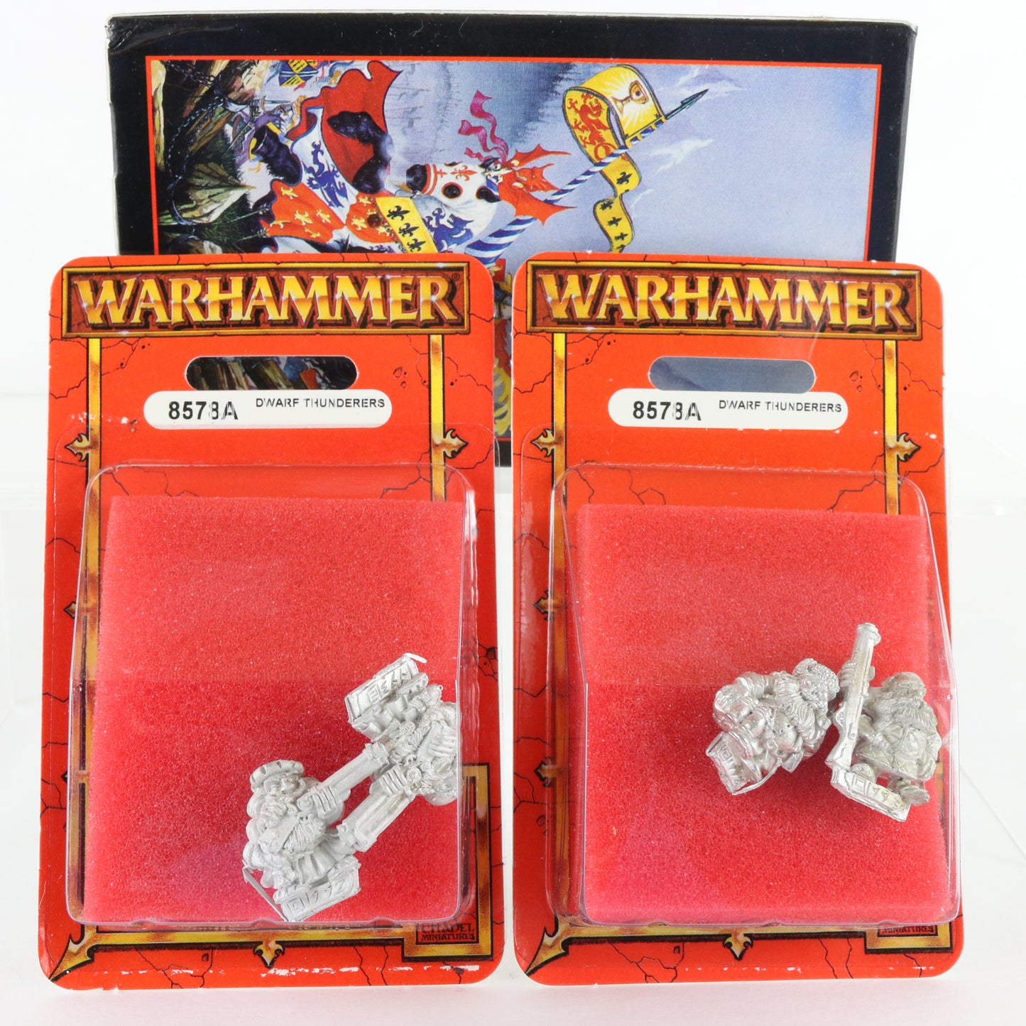 Set Of Dwarf Thunderer Citadel Warhammer G4-08578A Unpainted Figures