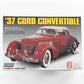 1937 '37 Cord Convertible Lindberg 1:25 Model Car Kit 72323