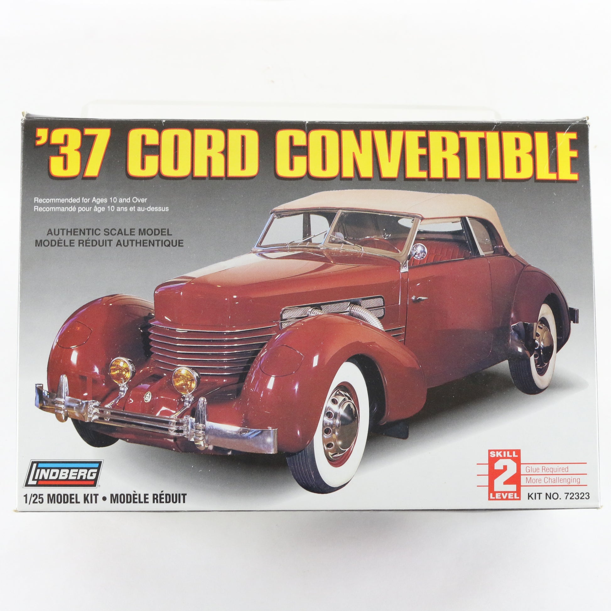 1937 '37 Cord Convertible Lindberg 1:25 Model Car Kit 72323