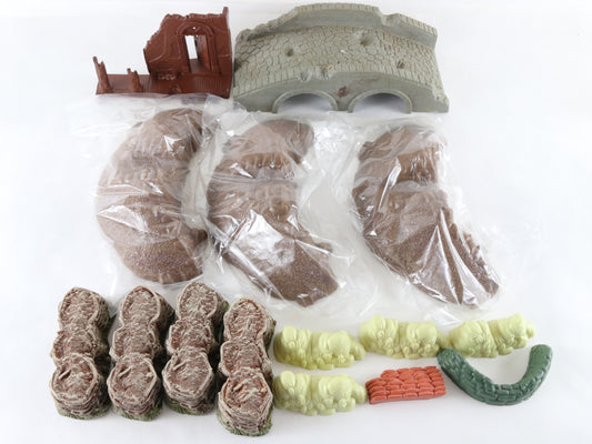 Lot Of 15 Bridge Trenches Barricades Sandbags CTS Marx 1:32 Diorama Accessories