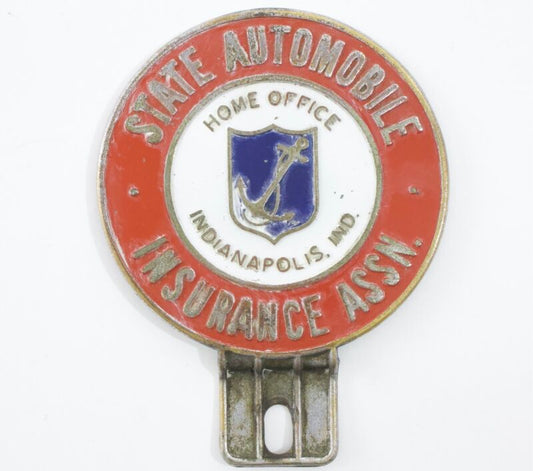 State Automobile Insurance Assn. Home Office Indianapolis 4.5��� License Topper