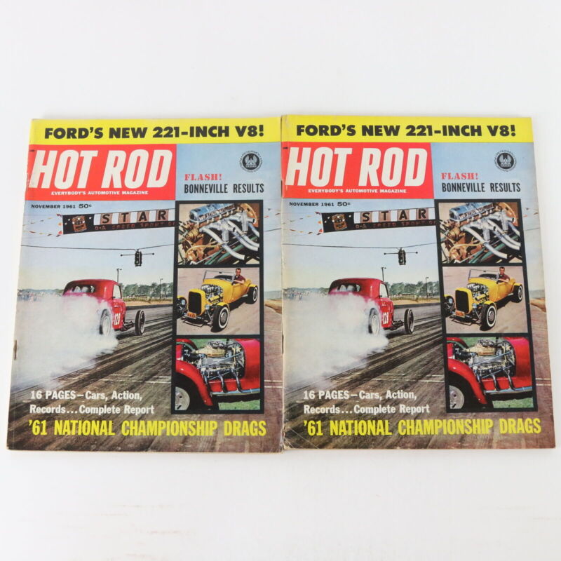 Lot Of 5 Hot Rod Ford Buick Stock Competition Aug Nov Dec 1961 Vintage Magazines