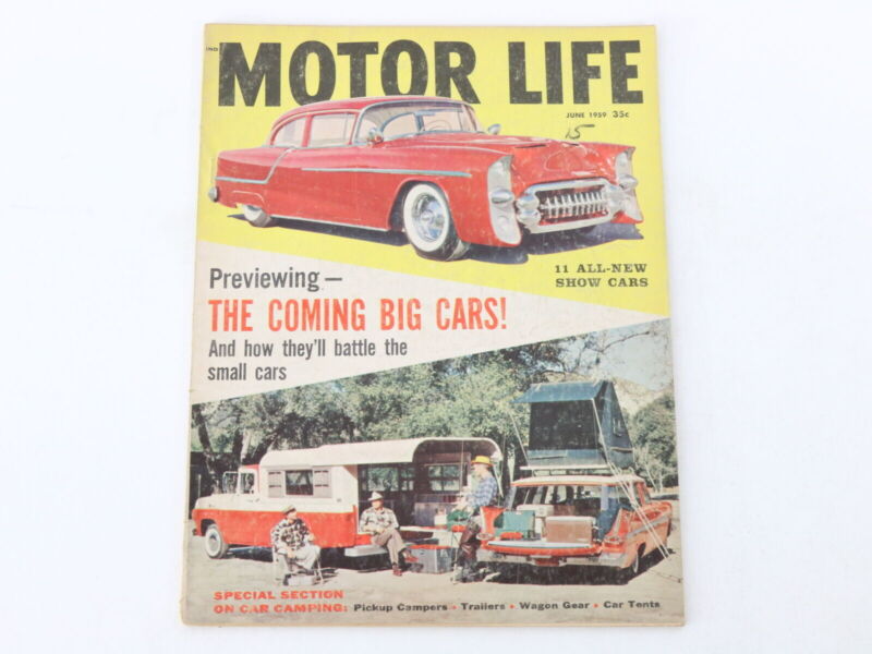 Lot Of 5 Motor Life Magazines Vintage Car Mar May Jun 1959 35c