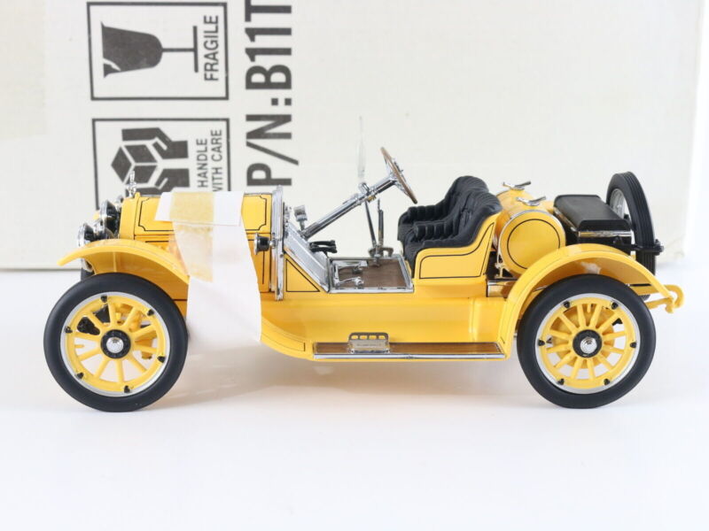 1915 Yellow Stutz Bearcat Model Car Franklin Mint 1:24 B11tp98