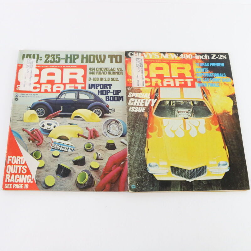 Lot Of 5 Car Craft Jan Feb Mar Apr May 1971 Vintage Car Magazines