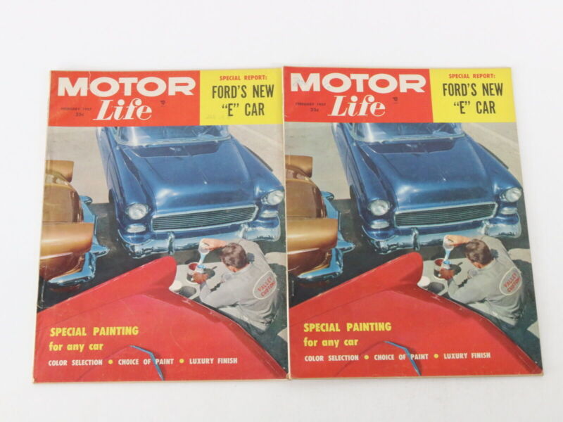 Lot Of 5 Motor Life Vintage Car Magazines March & February 1957 25c