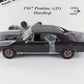 1967 Pontiac GTO Hardtop Plum Mist Purple Danbury Mint 1:24 Diecast Model