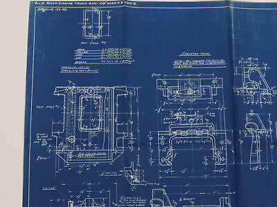 Santa Fe Trailer Truck Box Motive Power Train Blueprint 122 96 June 3 1936 28.5"