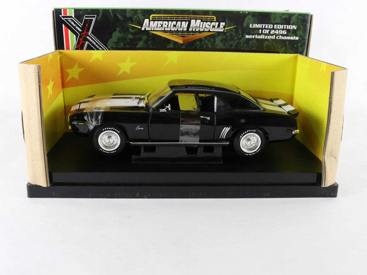 1969 Chevy Camaro SS Black John Force Signed American Muscle ERTL 1:18 1 Of 2496