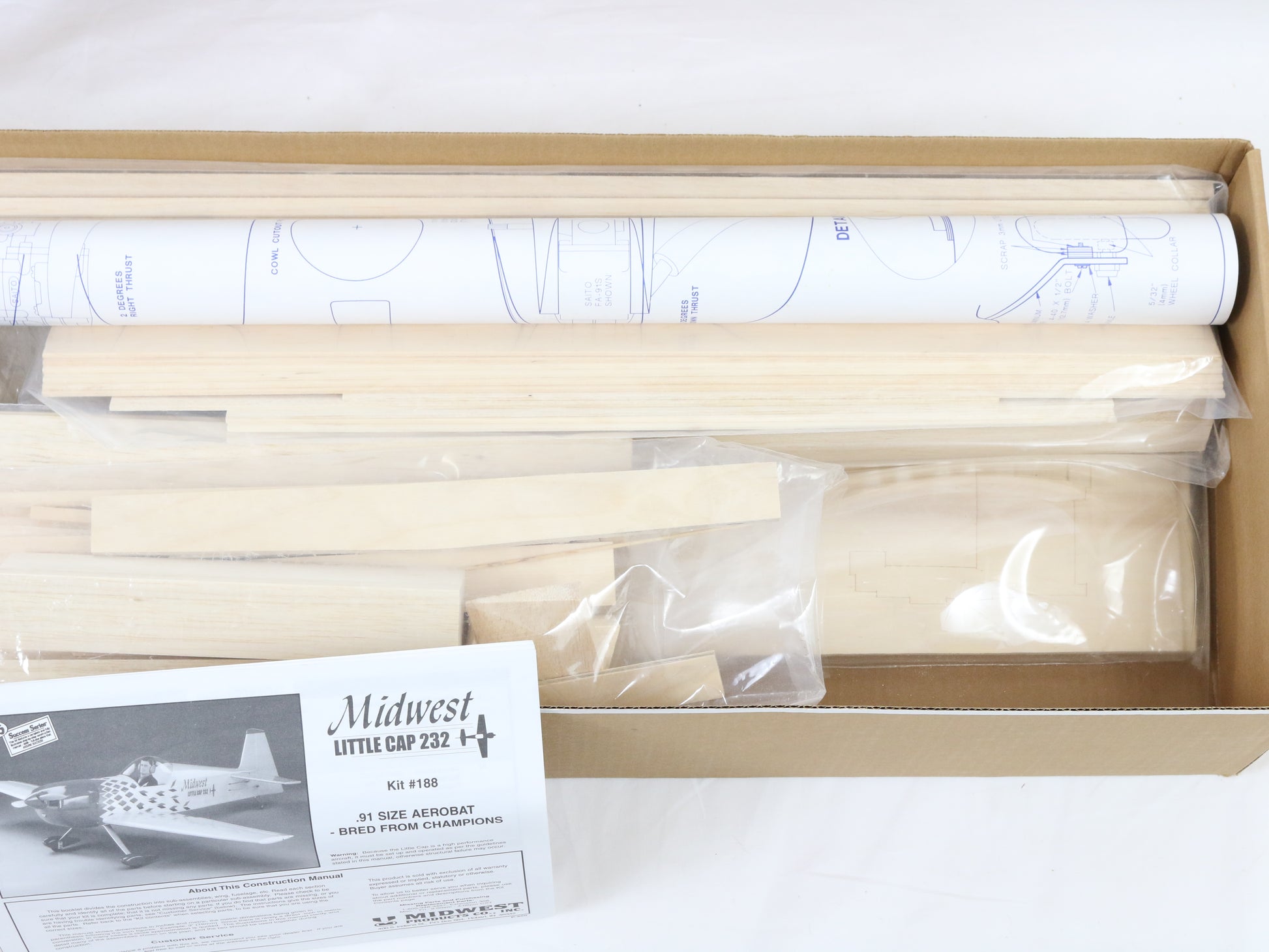 Midwest Products Little Cap 232 .91 21% Scale 62" Wingspan RC Plane Kit