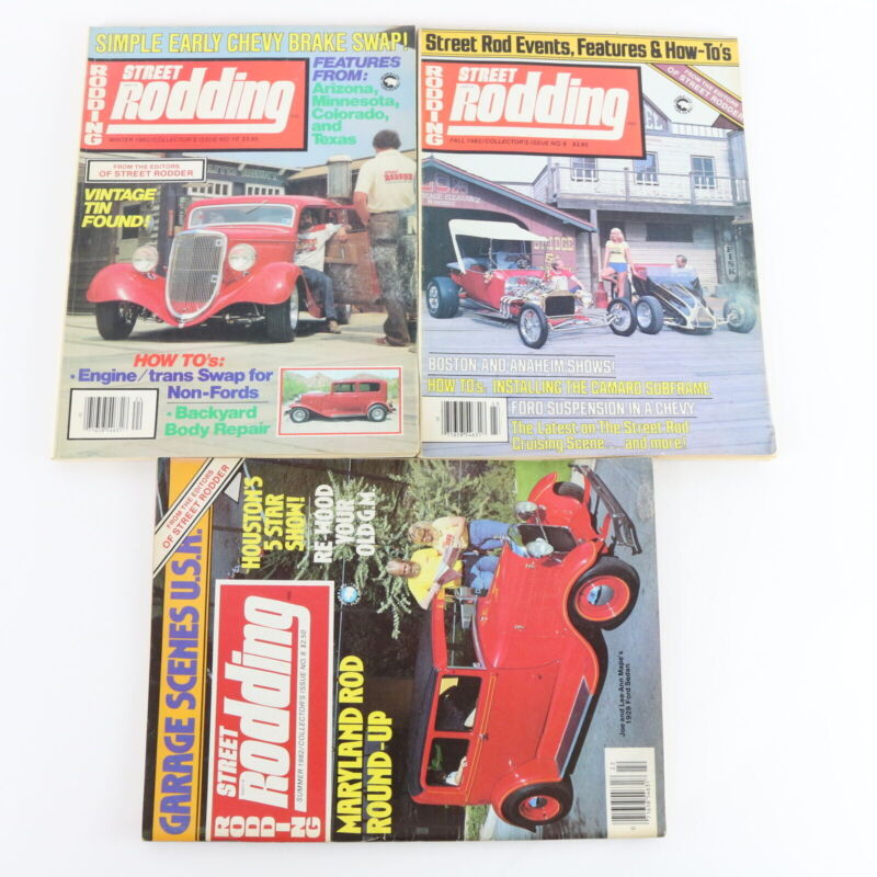 Lot Of 3 Street Rodding Summer Fall Winter 1982 Vintage Car Magazines