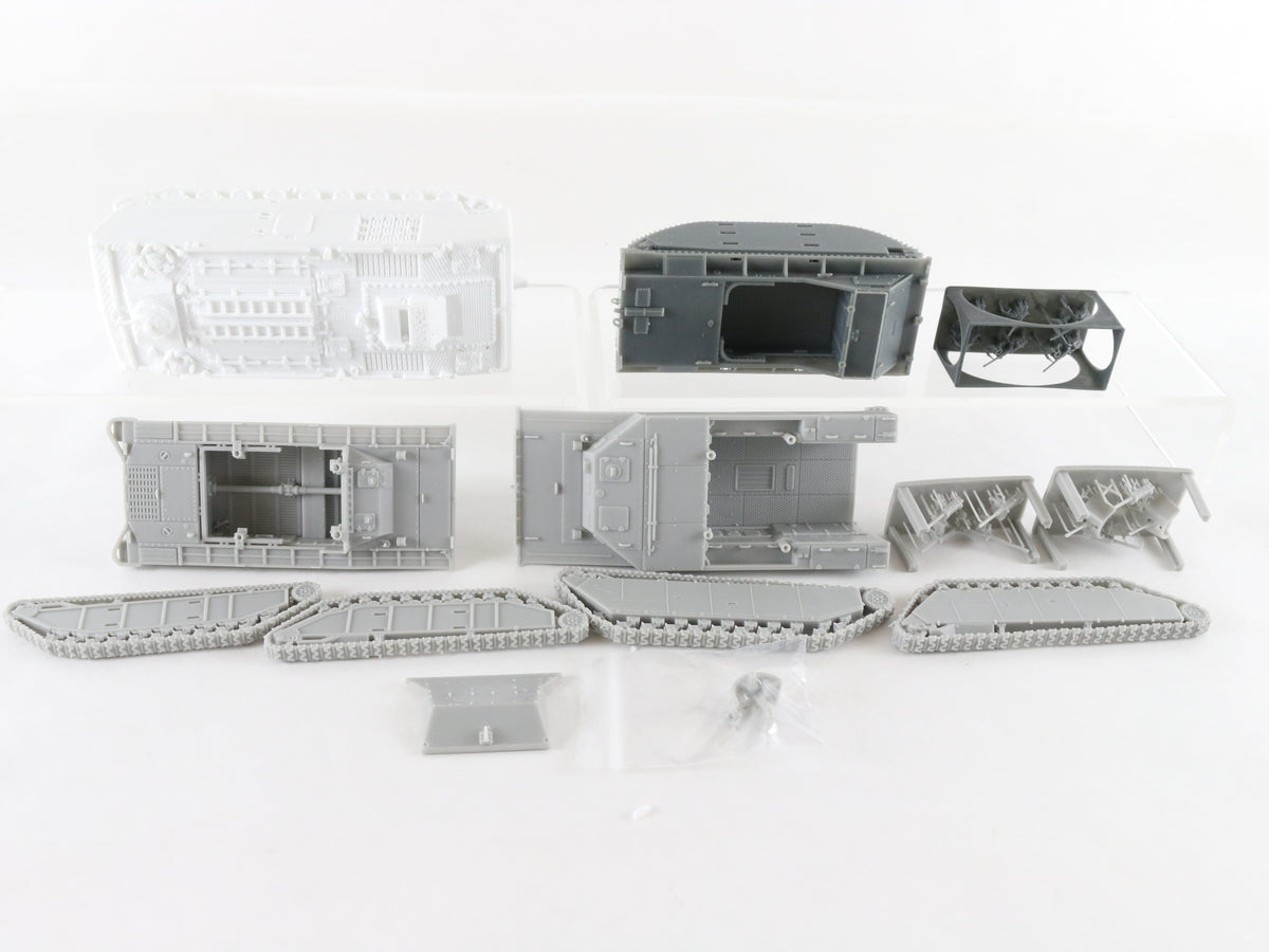 Lot Of 4 LVT-P5 PVT-4 & LVT-A Amphibious Military Vehicle 1:72 3D Printed Models