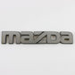 Mazda Silver & Black Plastic Automobile Emblem Badge 5.5"