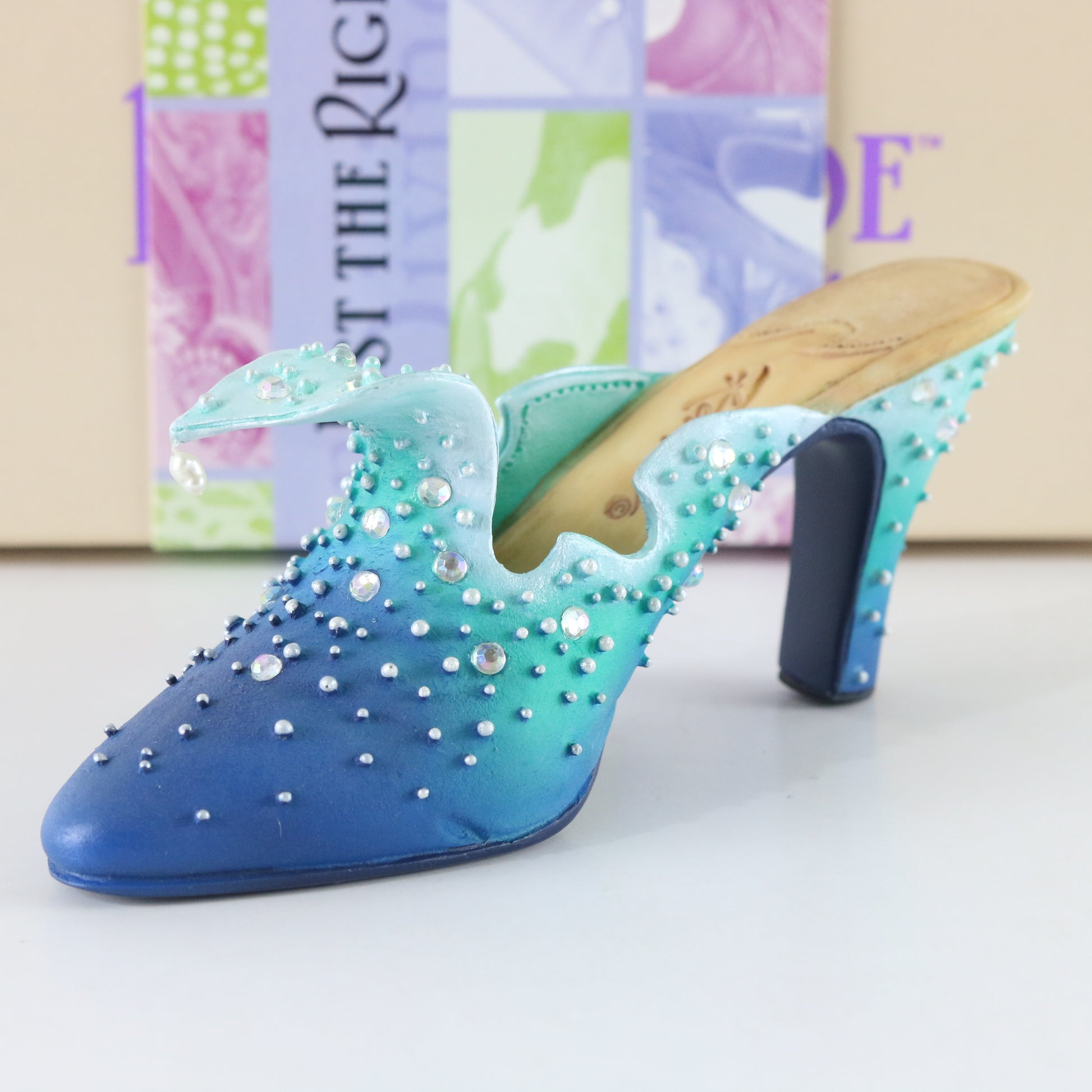 Wave Blue Green Resin Collectible Shoe