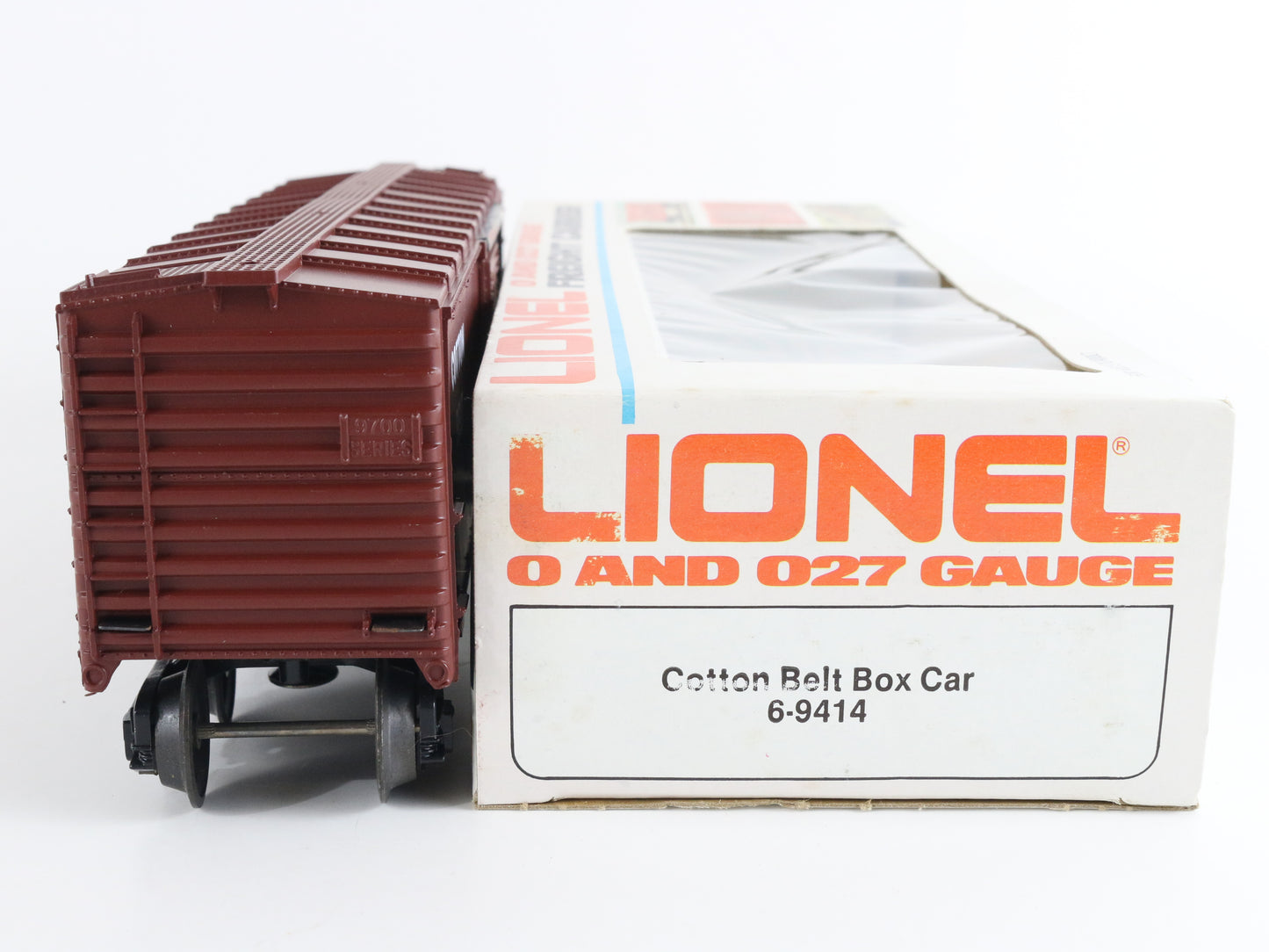 Cotton Belt Blue Streak SSW 9414 Boxcar Model Train Lionel O 6-9414 vibrant freight box car Southern Pacific
