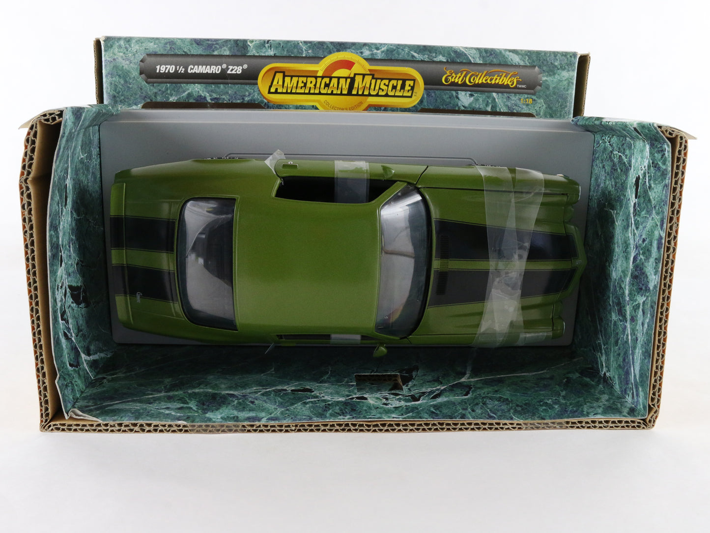 1970 1/2 Chevy Camaro Z28 Green American Muscle ERTL 1:18 Model Car 7128