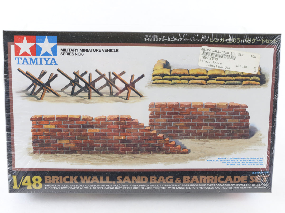 Brick Wall Sand Bag & Barricade Set Tamiya 1:48 32508 700 Sealed Accessories
