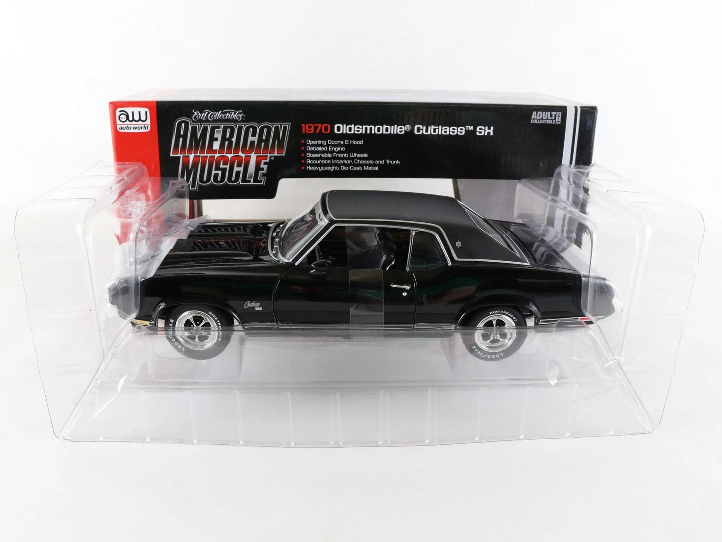 1970 Oldsmobile Cutlass SX Black Auto World ERTL 1:18 Diecast Amm977/06