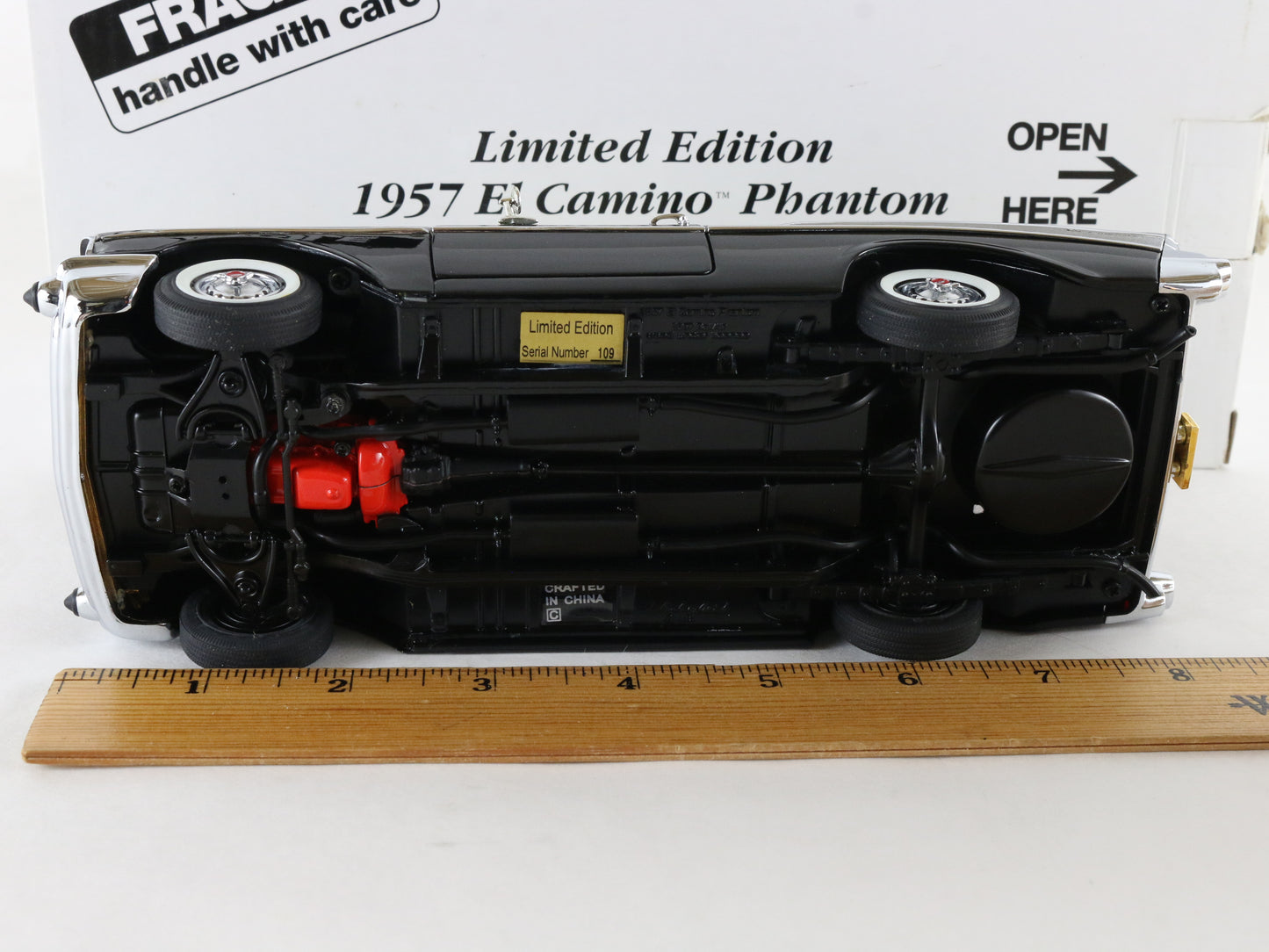 1957 Chevy El Camino Phantom Black White Danbury Mint 1:24 Diecast 109