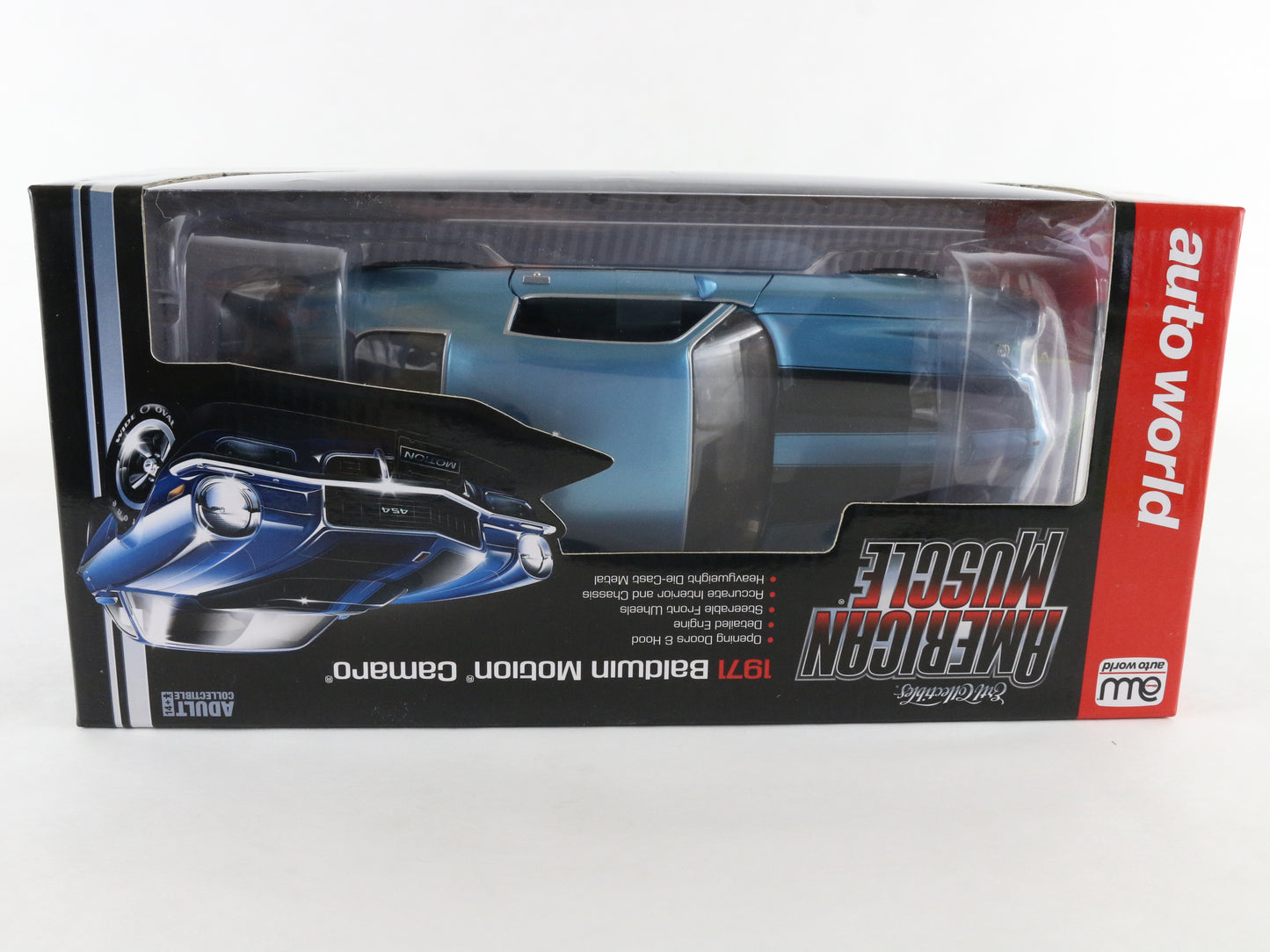 1971 Baldwin Motion Camaro Chevy Blue American Muscle ERTL 1:18 Model Car