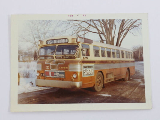 Transport Co Greenfield 1085 Vintage Color Bus Photograph 5"