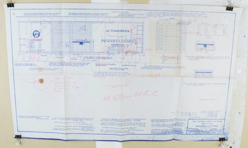 Pennsylvania Railroad X31, X31A Freight Box Cars 400323D 28.75��� Blueprint 1930s