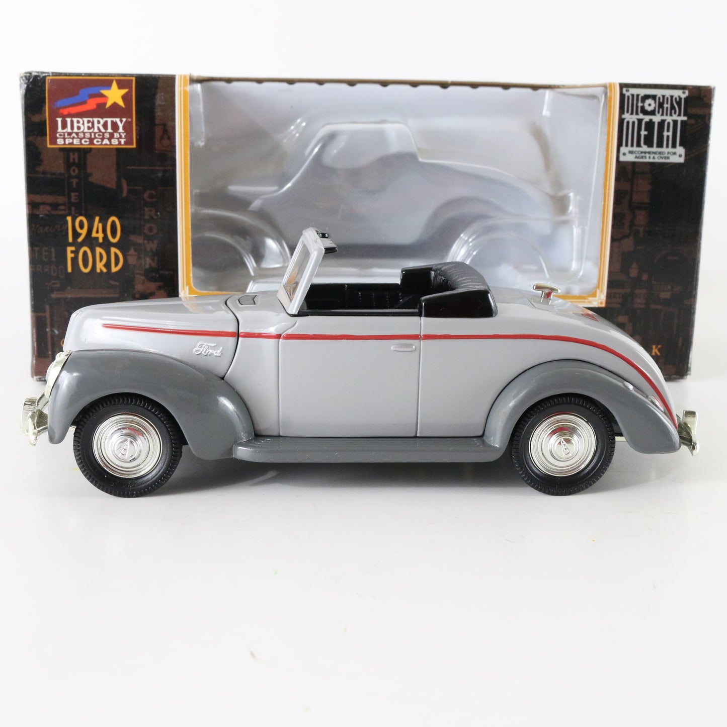 1940 Ford Convertible Gray & Black Liberty Classics Spec Cast 1:25 60003