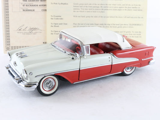 1955 Oldsmobile Super 88 Convertible Red White Danbury Mint 1:24 Model 