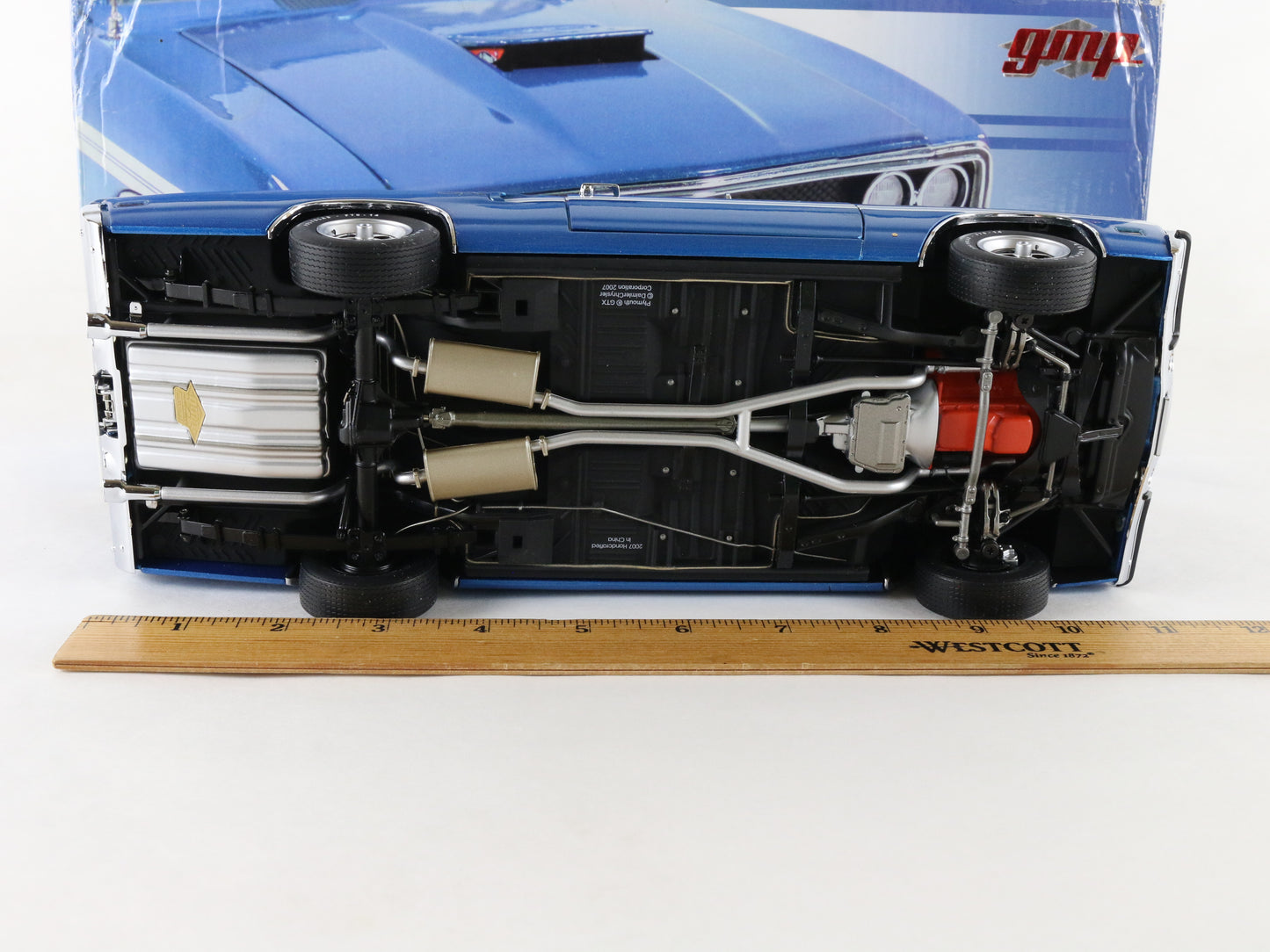 1970 Plymouth GTX Blue & White GMP 1:18 Diecast Model Car 1 Of 996 G1803107