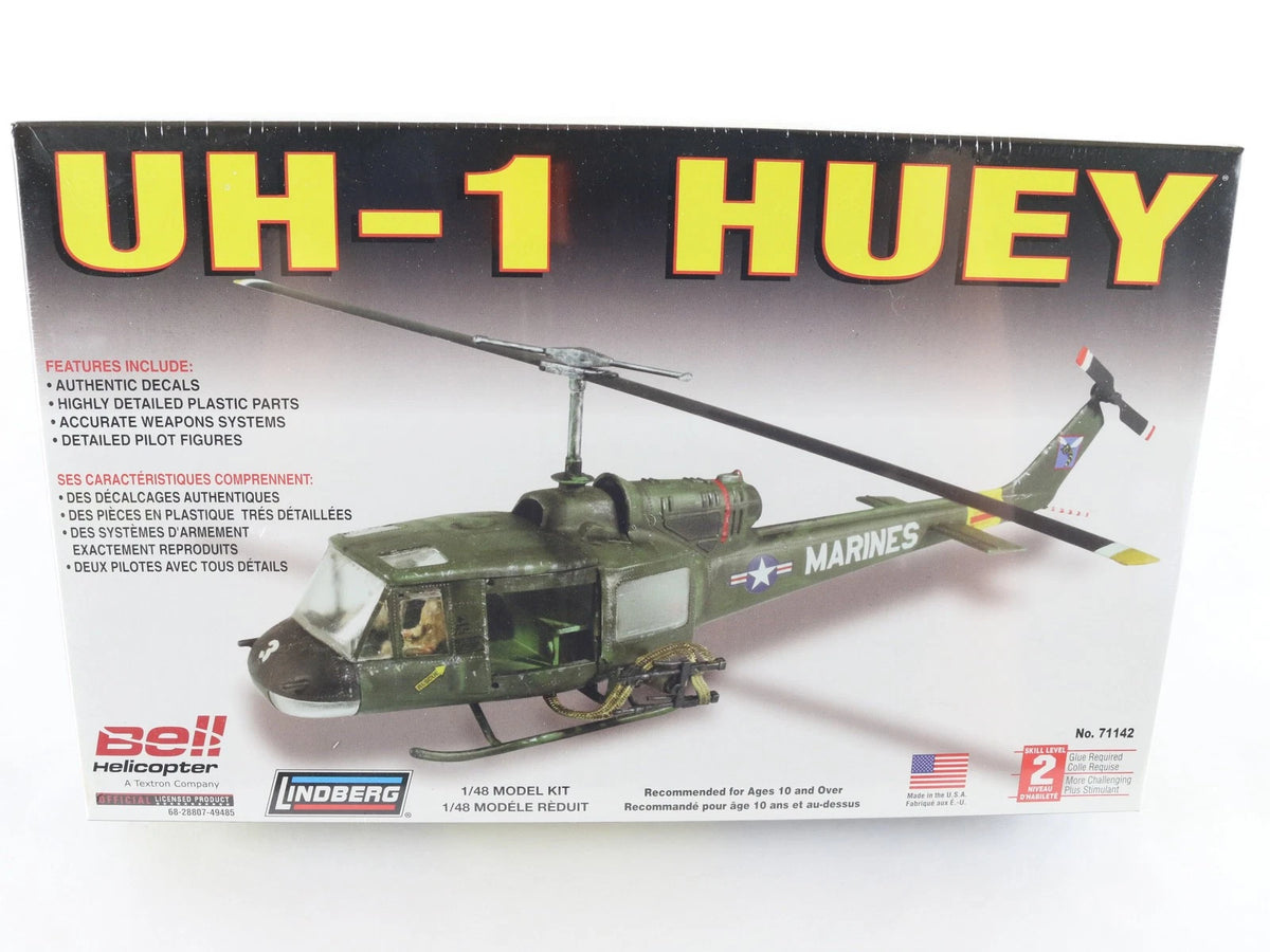 UH-1 Huey Helicopter Bell Lindberg 1:48 71142 Sealed Military Kit