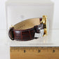 Brizo Swiss Quartz Watch Leather Stainless Steel 3 Atm Brown & Gold Bc066-001