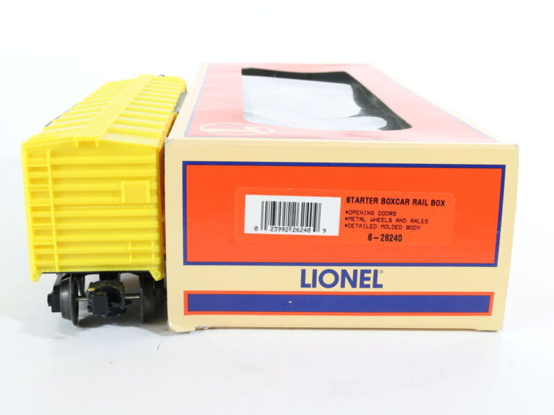 Railbox RBOX 9700 Starter Single Door Boxcar Yellow Lionel O 6-26240