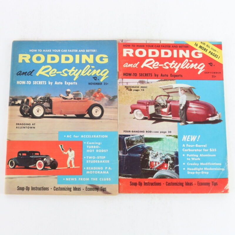 Lot Of 5 Rodding & Re-styling Apr June Sep Nov 1955 Vintage Car Magazines