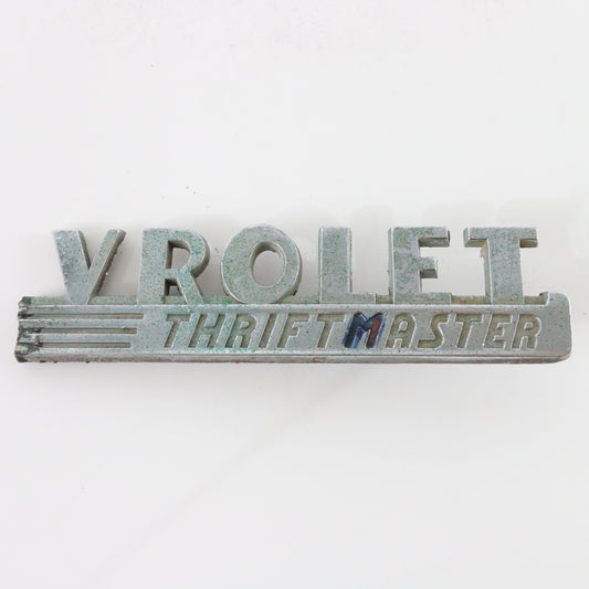 Vintage Chevrolet Chevy Thrift Master Emblem Trim Fender Ornament