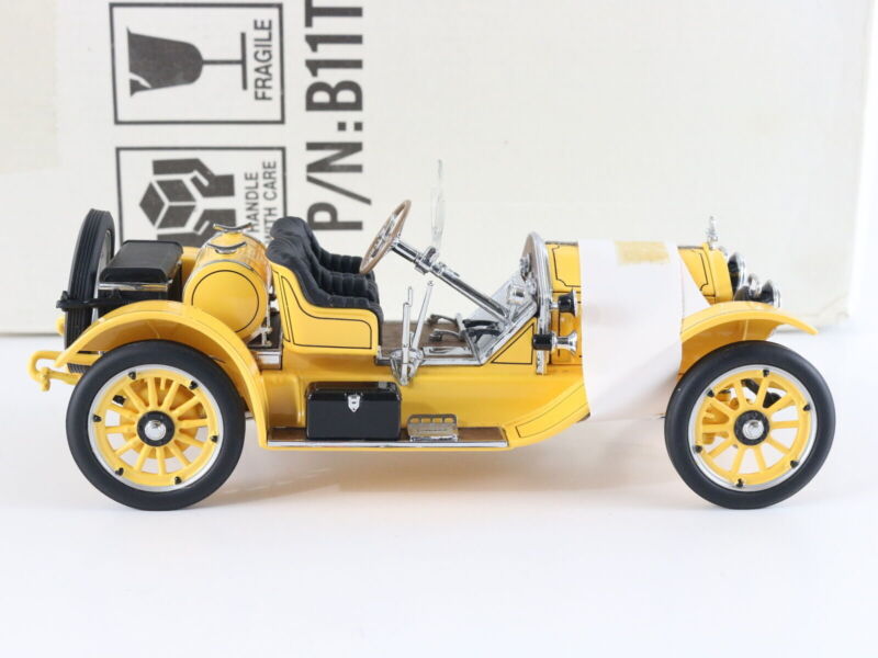 1915 Yellow Stutz Bearcat Model Car Franklin Mint 1:24 B11tp98