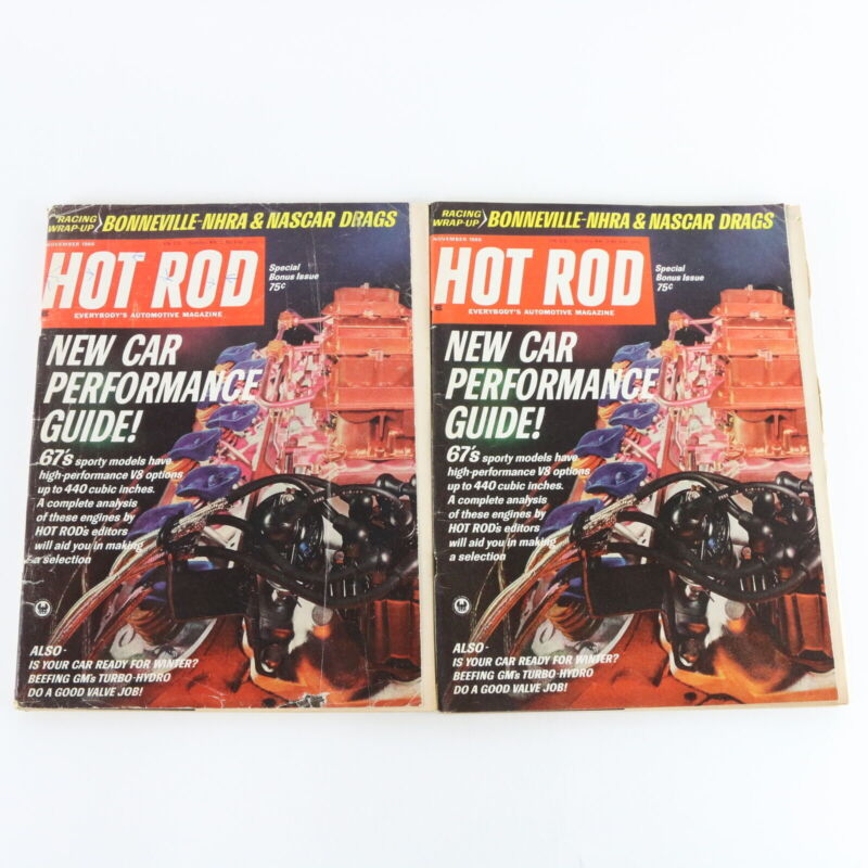 Lot Of 4 Hot Rod Car Performance Guide November 1966 Vintage Car Magazines