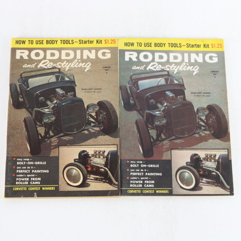 Lot Of 6 Rodding & Re-styling January & February 1959 Vintage Car Magazines