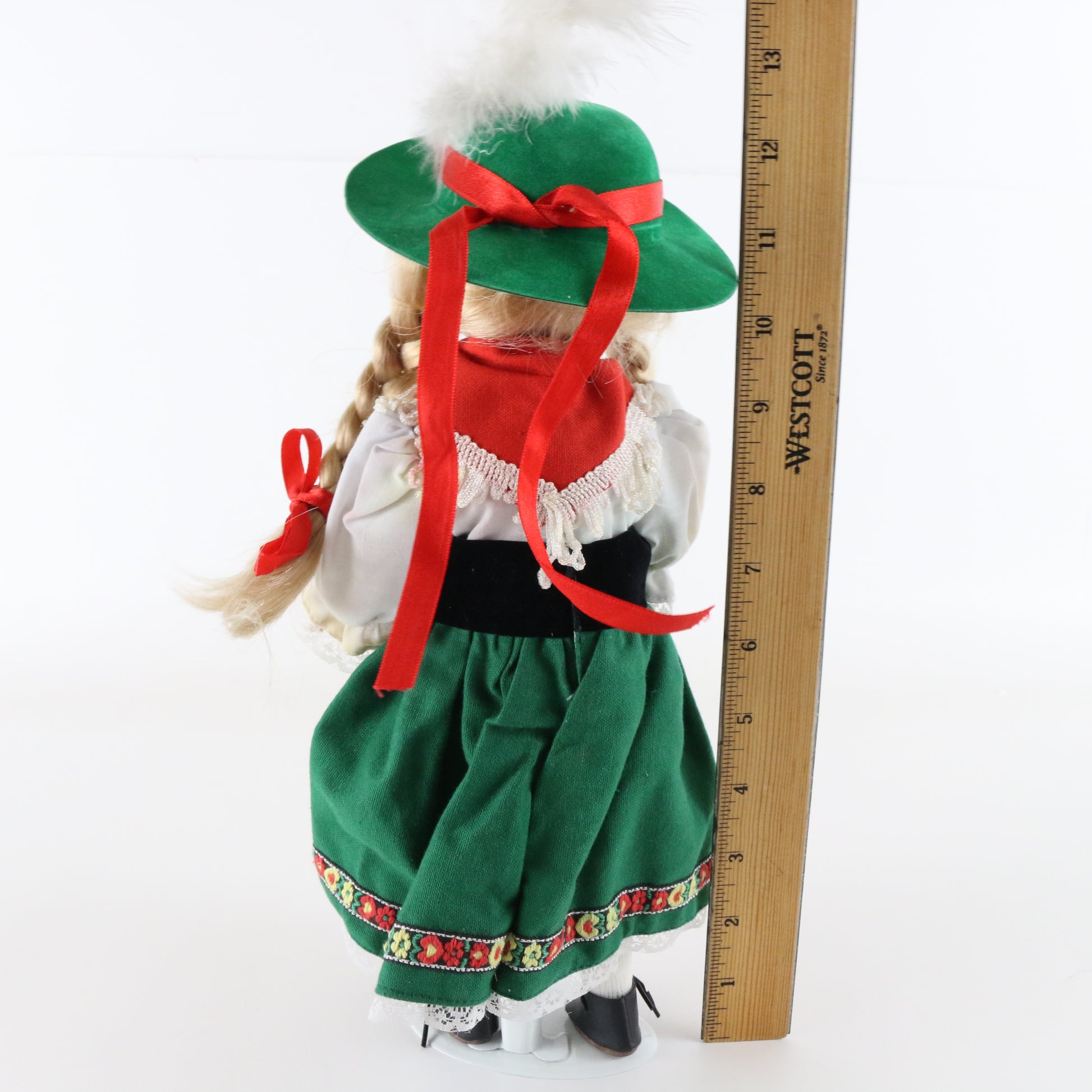 Vintage Reinart Faelens 12" Porcelain Doll W/ Dress & Hat