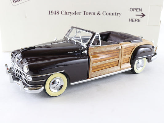 1948 Chrysler Town & Country Convertible Black Danbury Mint 1:24 Model w/ Box